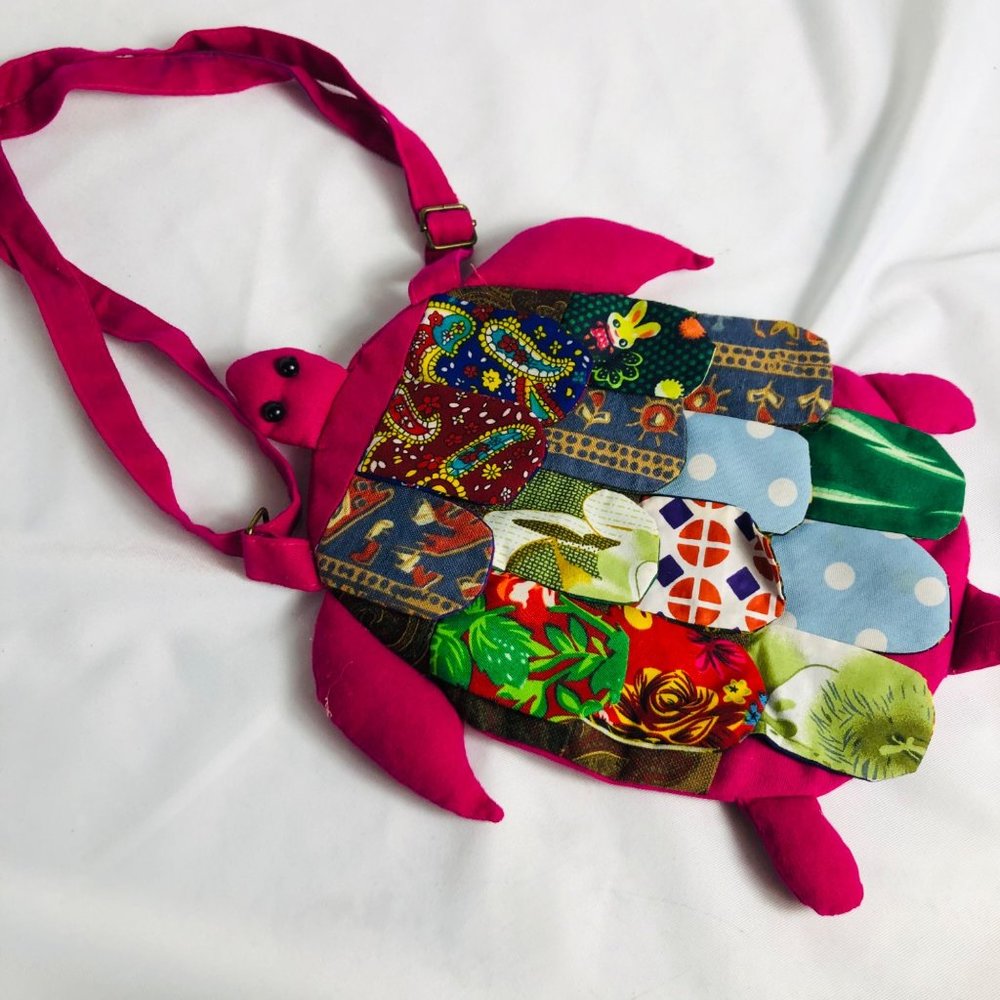 Hot Pink Sea turtle Cross-body Purse (Children)